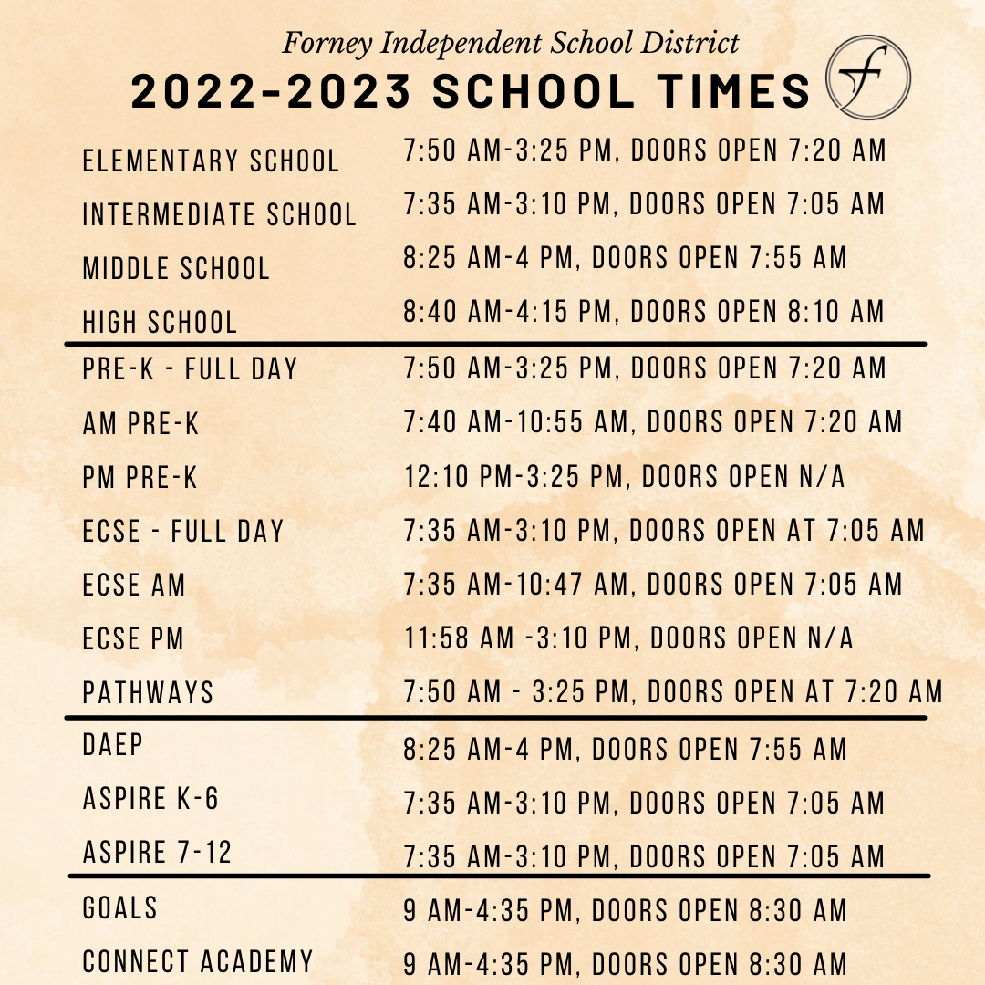 Forney Isd Calendar 202223 Customize and Print